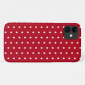 赤いCase-Mate iPhoneケースの白い星模様 Case-Mate iPhoneケース (裏面(横))