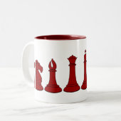 赤いChessmenのマグ ツートーンマグカップ (正面左)