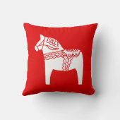 赤いDalaの馬の枕 クッション (裏面)