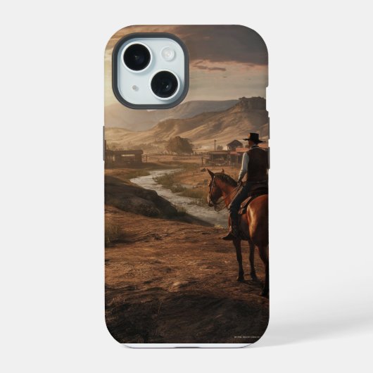 赤いdead償還2 iPhoneケース iPhone 15ケース (裏面)