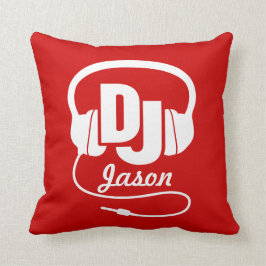 赤いDJ及び白はあなたの一流の枕を加えます クッション