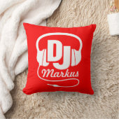 赤いDJ及び白はあなたの一流の枕を加えます クッション (ブランケット)