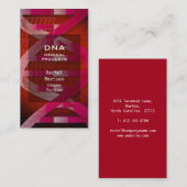 赤いDNA 医療科学 モダン 名刺 (正面/裏面)