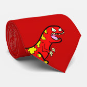 赤いDryptosaurus ネクタイ (ロール)