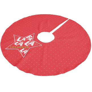 赤いFaのLaのLaのすばらしい休日のポルカの木のスカート ブラッシュドポリエステルツリースカート