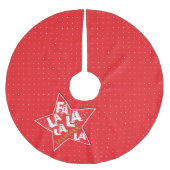 赤いFaのLaのLaのすばらしい休日のポルカの木のスカート ブラッシュドポリエステルツリースカート (正面)