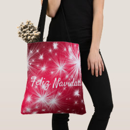 赤いFeliz Navidad トートバッグでクリスマスをお祝いしよう  トートバッグ