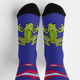 赤いFish@Frogクルーソックス ソックス