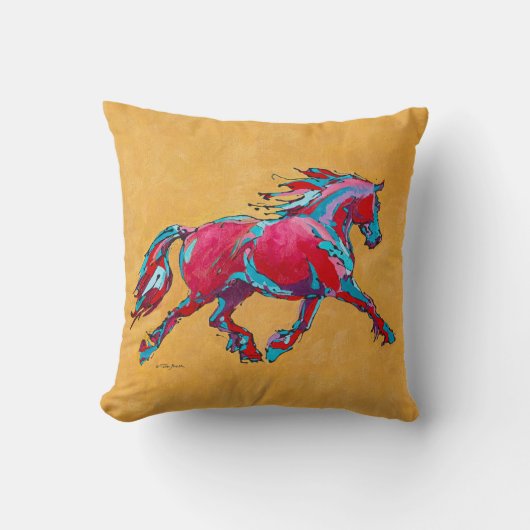 赤いFriesianの装飾用クッション クッション (正面)