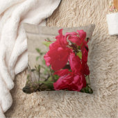 赤いGladiolasの春の花の装飾用クッション クッション (ブランケット)