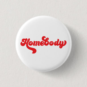 赤いhomebodyヴィンテージ型 缶バッジ