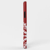 赤いiPhoneケースの雪片 Case-Mate iPhoneケース (裏面/右)