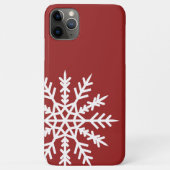 赤いiPhoneケースの雪片 Case-Mate iPhoneケース (裏面)