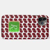 赤いiPhoneケースRuby Pear Gemstone with Monogram Case-Mate iPhoneケース (裏面(横))