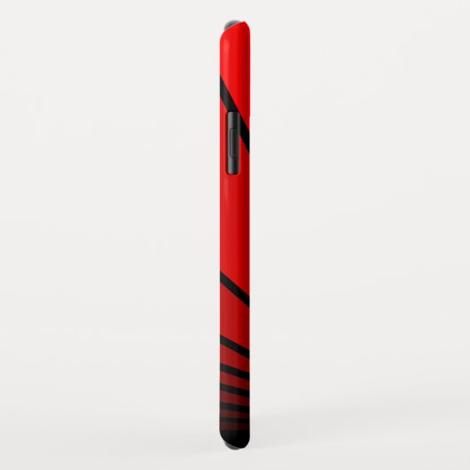 赤いiPhone / iPadケースのアートデコ太陽 Case-Mate iPhoneケース (裏面/右)