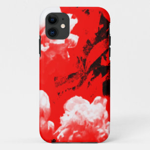 赤いjGibnのStratfordにAvonの白い花 iPhone 11 ケース