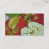 赤いJohnagoldのりんごのフルーツの名刺 名刺 (裏面)