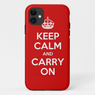 赤いKeep Calm and Carry OnのiPhone 5の箱 iPhone 11 ケース
