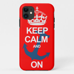 赤いKeep Calm and Carry OnのSailngのiPhoneの箱 iPhone 11 ケース