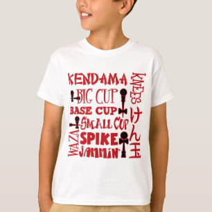 赤いKendamaのブロック Tシャツ