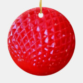 赤いLEDのクリスマスの照明の球根 セラミックオーナメント (裏面)