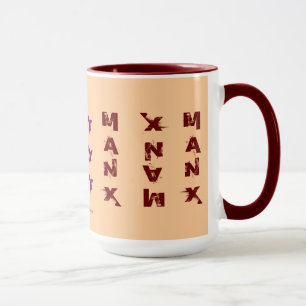 赤いMANX CATのコーヒー・マグ マグカップ