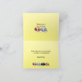 赤いMerleのオーストラリアの子犬のハッピーバースデー カード (内部)