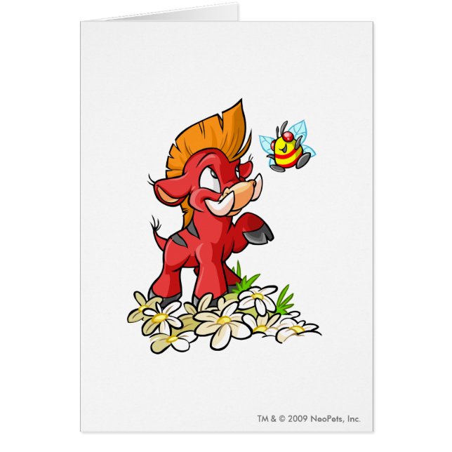 赤いMoehogおよびぶんぶん言う音 (正面)