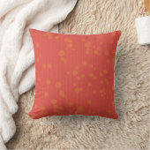 赤いMOJO枕に落ちるドットのオレンジ クッション (ブランケット)