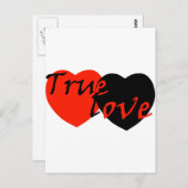 赤いn黒い本当愛ハート ポストカード (正面/裏面)