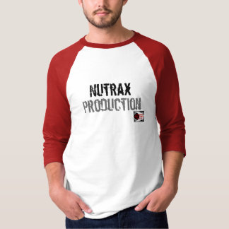 赤いNutraxの野球のワイシャツ Tシャツ