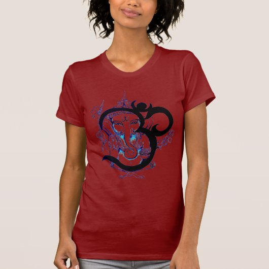 赤いOmのワイシャツ Tシャツ (正面)