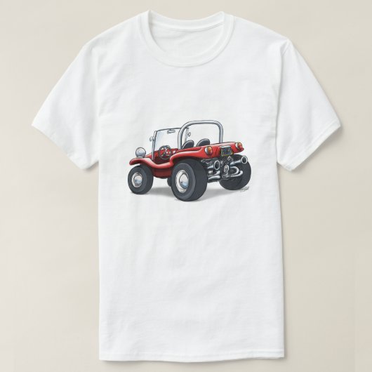 赤いopentop乳母車 tシャツ (デザイン正面)