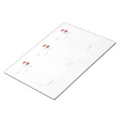 赤いPeonies To-Doリストのメモ帳 ノートパッド (アングル)