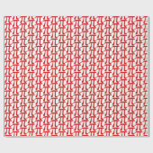 赤いPi日の包装紙 ラッピングペーパー (フラット)