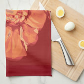 赤いpoppie キッチンタオル (四つ折り)