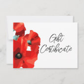赤いPoppy Business証明書カード 招待状 (正面)