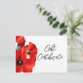 赤いPoppy Business証明書カード 招待状 (スタンド正面)