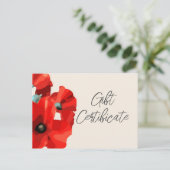 赤いPoppy Business証明書カード 招待状 (スタンド正面)