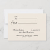 赤いPoppy Business証明書カード 招待状 (裏面)