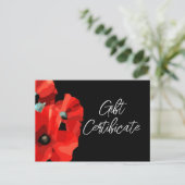赤いPoppy Business証明書カード 招待状 (スタンド正面)