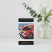 赤いPosterizedのスタイルによって元通りにされるヴィンテージのトラック 名刺 (スタンド正面)