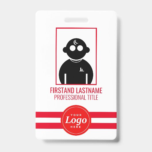 赤いQRコードV1従業員バッジ バッジ (正面)