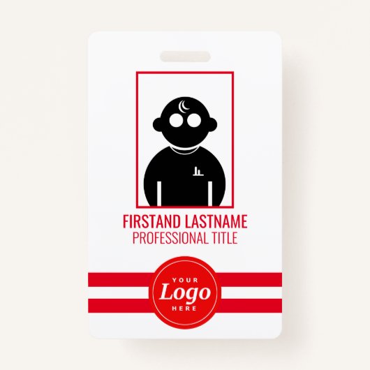 赤いQRコードV1従業員バッジ バッジ (正面)