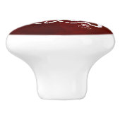 赤いR -ノブのタコ6の白 セラミックノブ (側面)