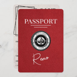 赤いReno Passport日付の保存 セーブザデート