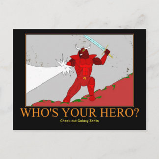 赤いRhok Minotaurの郵便はがき ポストカード