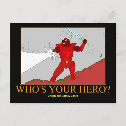 赤いRhok Minotaurの郵便はがき ポストカード (正面)