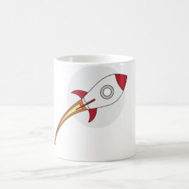赤いRocketship コーヒーマグカップ