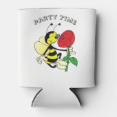 赤いrosEと黒と黄色のスズメバチ 缶クーラー (正面)